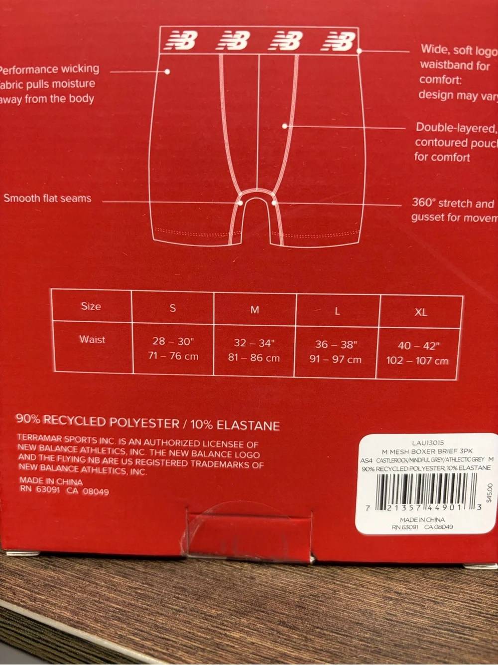 New Balance athletic mesh black Boxer Briefs 3-Pack high performance new